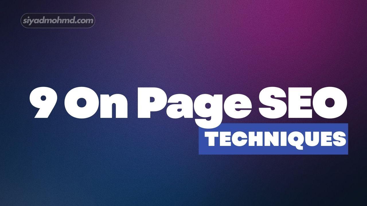 9 On-Page SEO Techniques Every Startup in Qatar Should Use